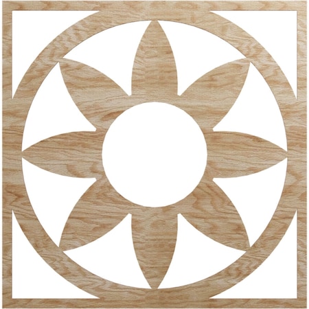 Ekena Millwork Blume Wood Fretwork Pierced Ceiling Medallion, Red Oak, 38"OD x 13 1/8"ID x 3/8"T CMWP38X38X0375BLRO